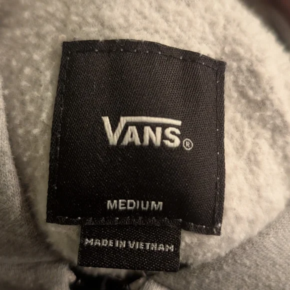 Vans '66 Skull Rose Mushroom Hoodie – Gray Zip-Up, Size M - Picture 2 of 3